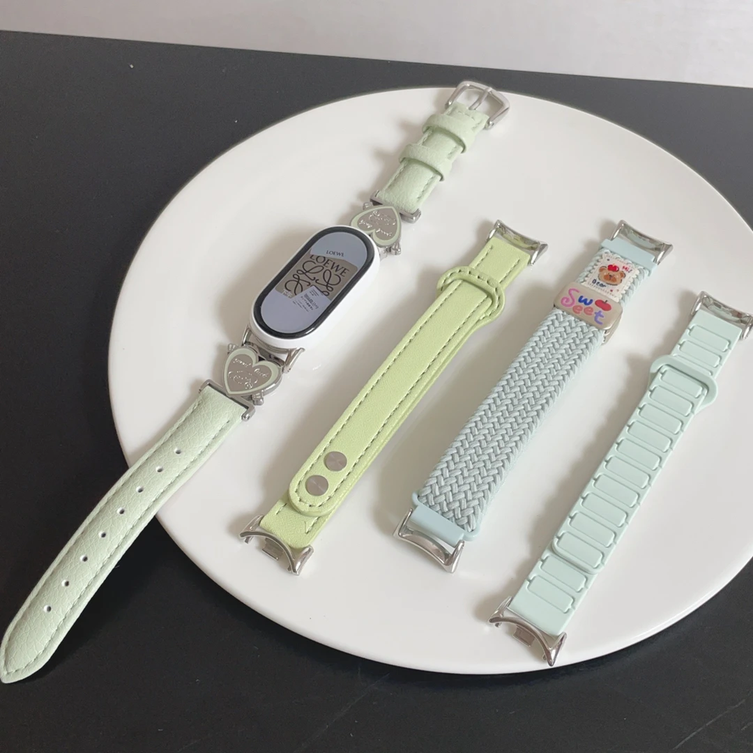 清新绿适用小米手环10表带小米9pro腕带小米9/8高级8pro时尚女