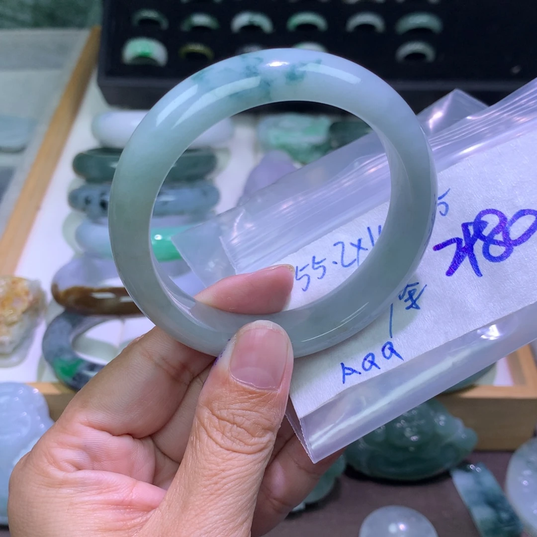 未镶嵌定制翡翠手镯55
