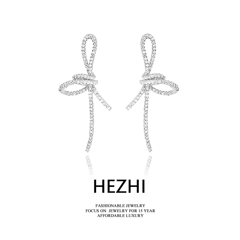 纯铜锆石耳饰 8011轻奢简约设计师时尚小众