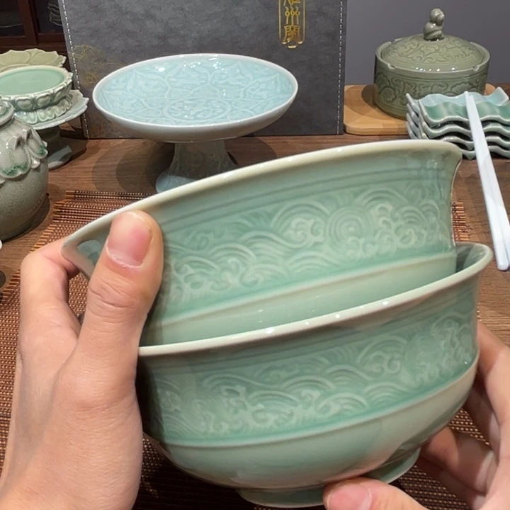 微瑕 7 英寸海浪碗 2 只