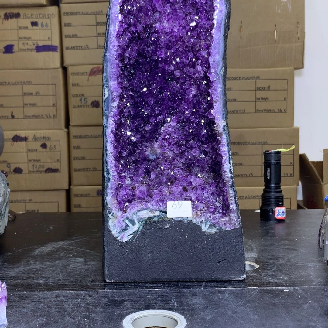 水晶摆件未镶嵌紫晶69