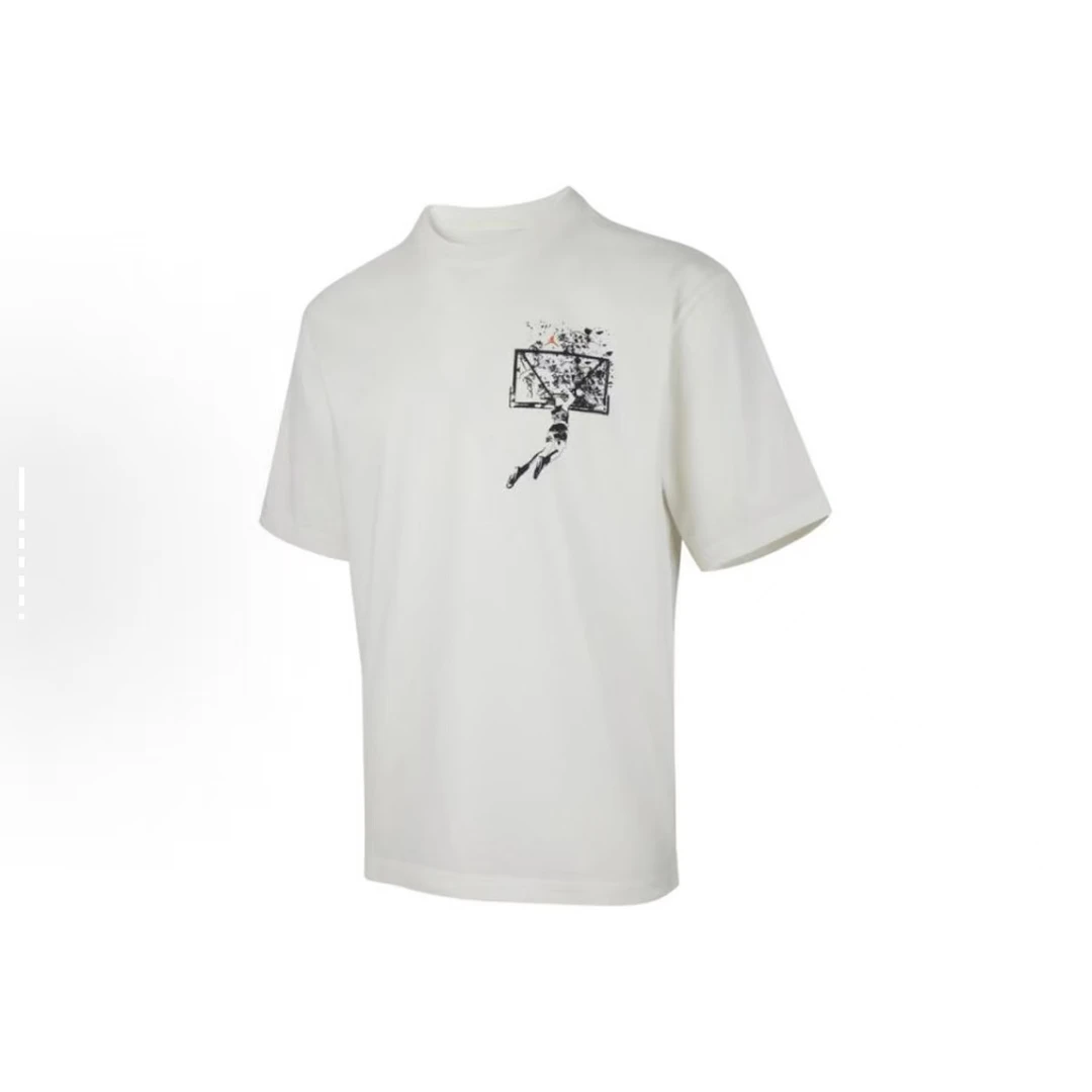 Nike耐克男女白色Jordan百棉运动休闲短袖T恤IB3298-133