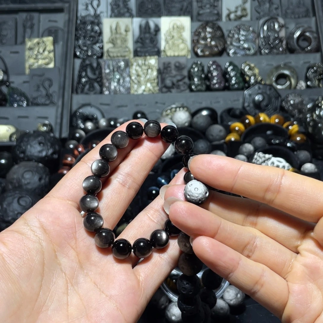 大***乐黑曜岩未镶嵌珠宝奇石