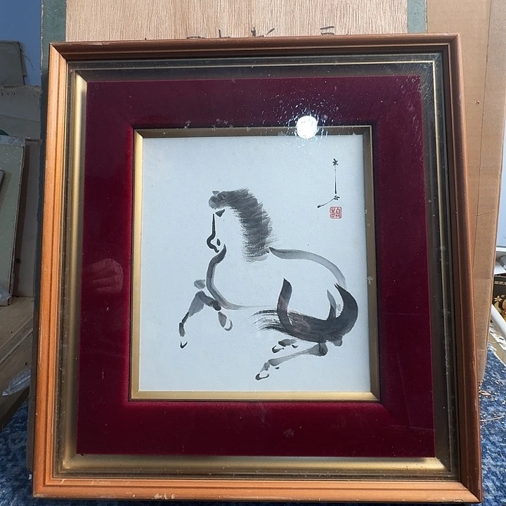 博***中古框画有瑕疵破损已拍