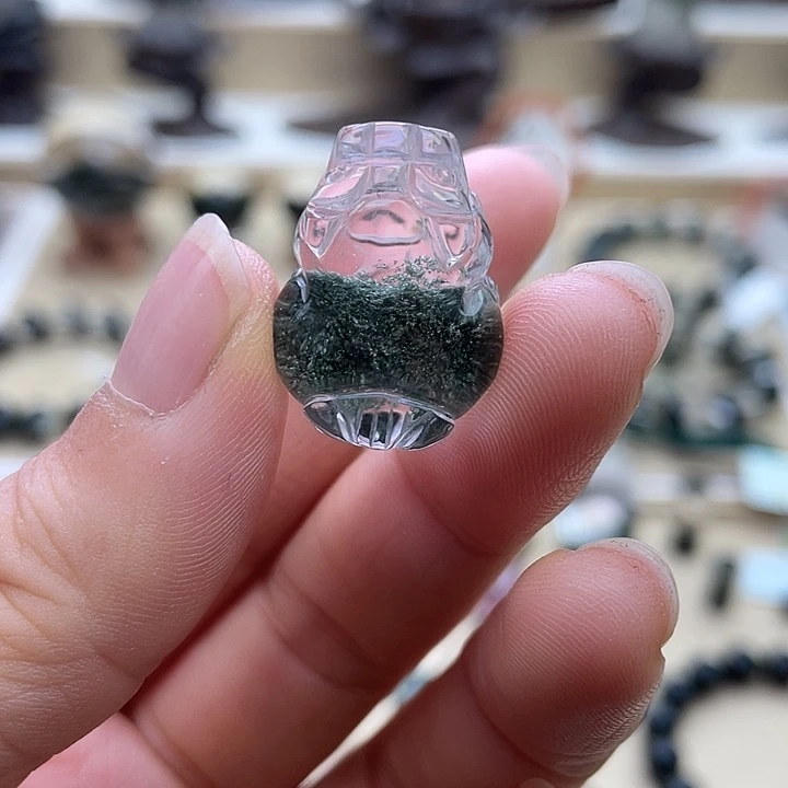 未镶嵌颈饰水晶绿幽灵聚宝盆貔貅