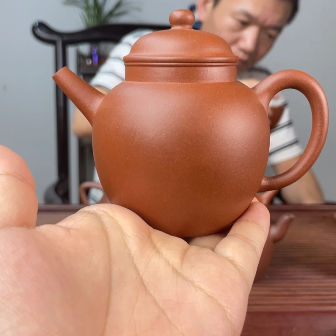 毛***豆茶壶紫泥清水泥小圆壶160cc