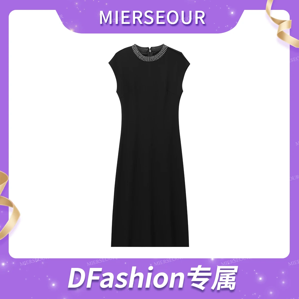 MIERSEOUR鎏金系列【高光时刻】小黑裙修身连衣裙0379