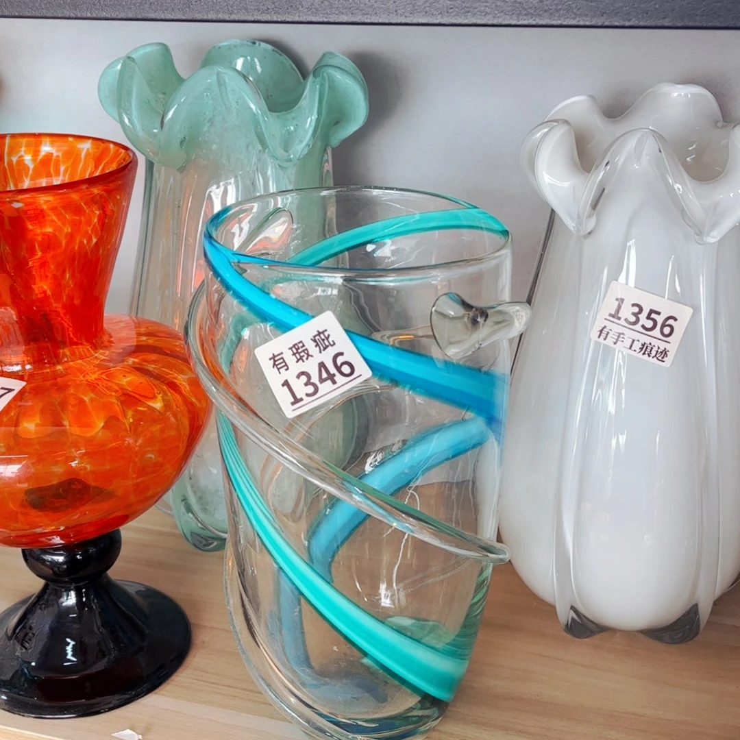 琉璃1346微瑕高24 花瓶摆件