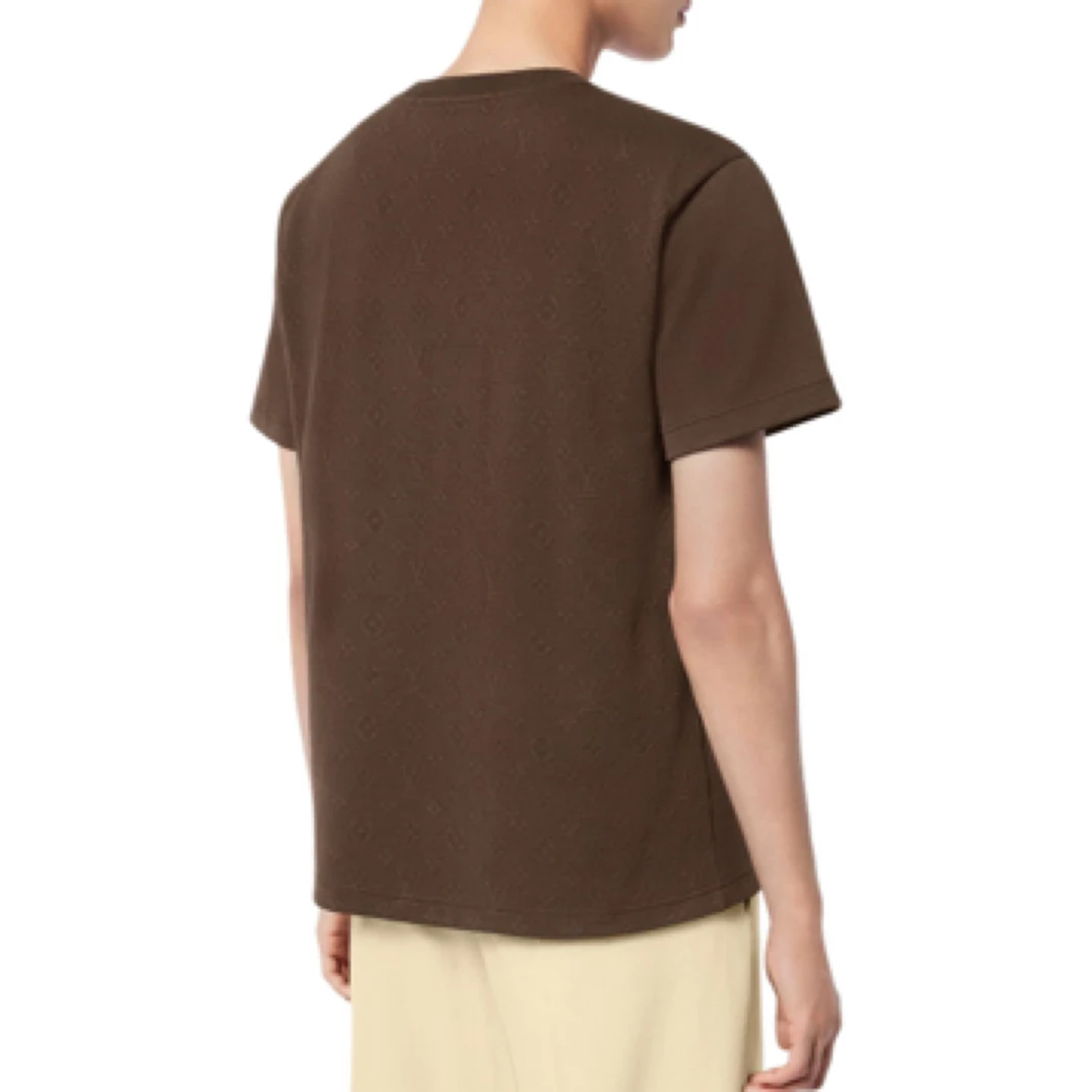 全新未使用 LouisVuitton/路易威登 3267/巧克力色满印短袖/M码