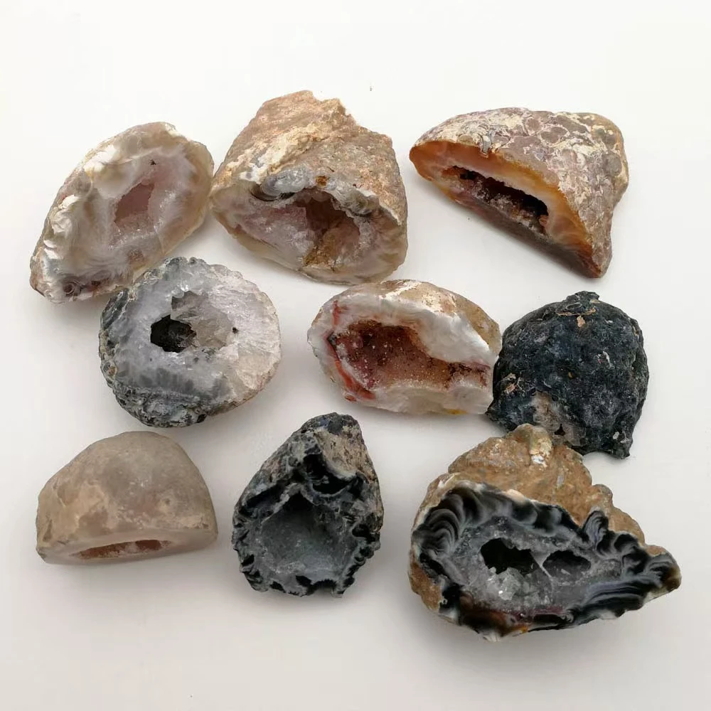 迷你聚宝盆晶洞裸石原矿石晶簇diy石头配件家居装饰摆件