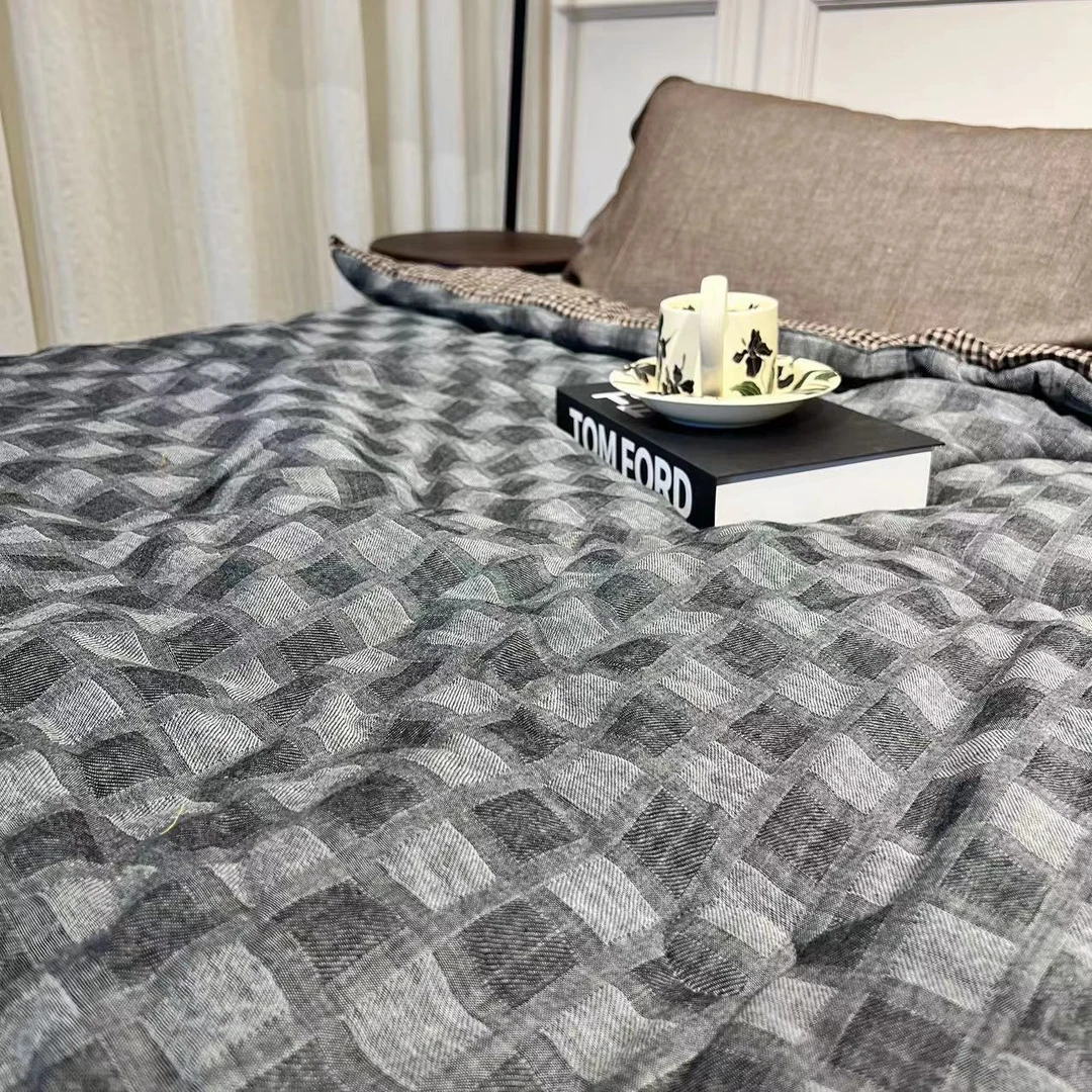 【朦胧格-单人被】150cm*200cm简约轻奢控温清新系列床品灰色