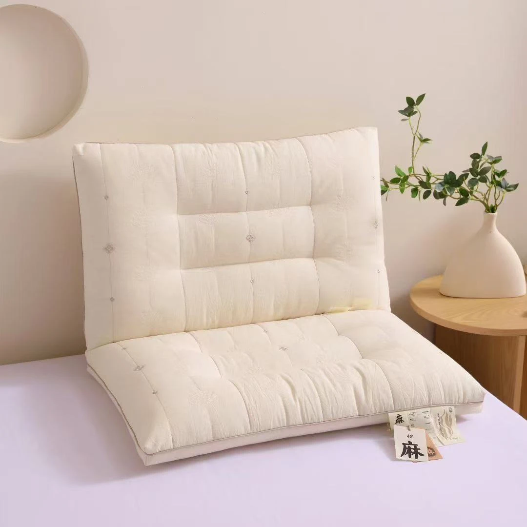 【如花家纺】新款棉麻深睡枕头定型护颈枕头