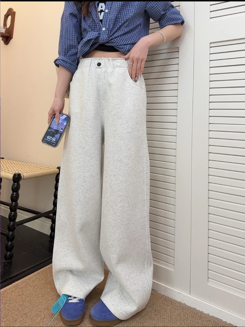 【设计师原创】新款裤钉扣阔腿裤-1859