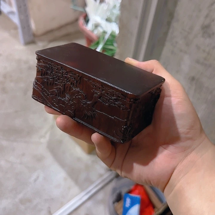 木黑檀木12松鹤延年底座一个