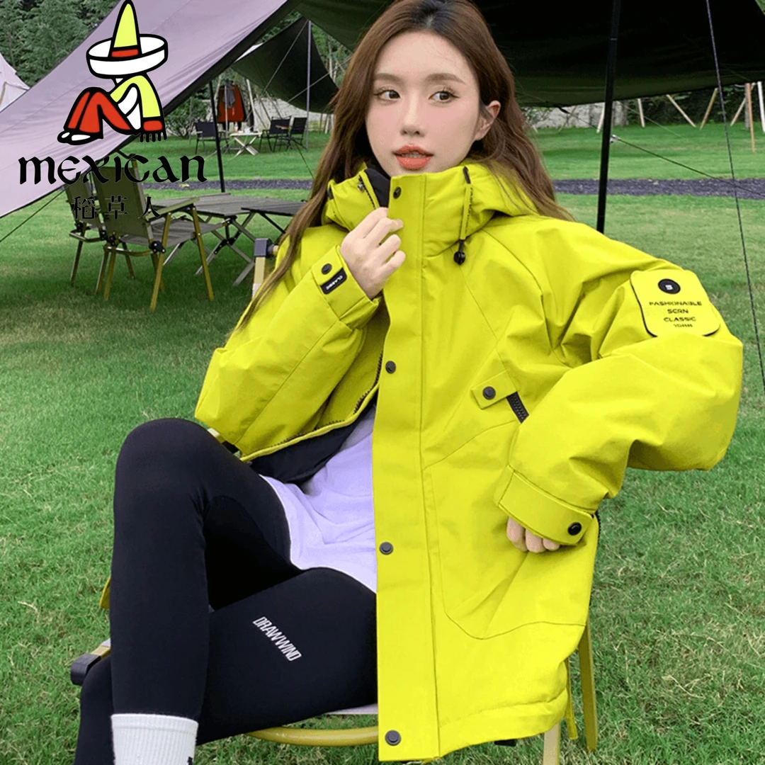 稻草人户外冲锋衣进藏登山夹克防风防水男款潮流三合一工装外套