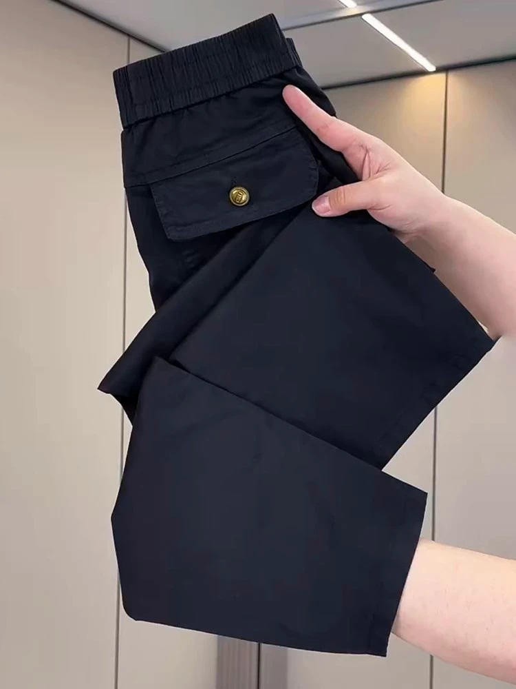 2025新款大码休闲裤运动秋季提臀短裤时尚吸湿排汗薄款轻奢高弹力