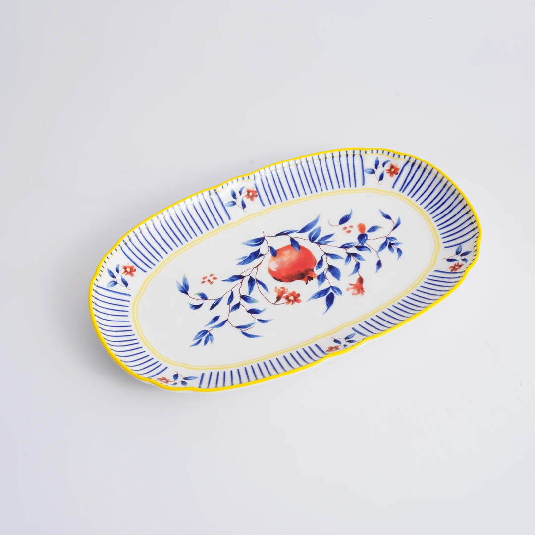 【夏日小酌】吉祥石榴/鱼盘 菜盘31*19.5cm