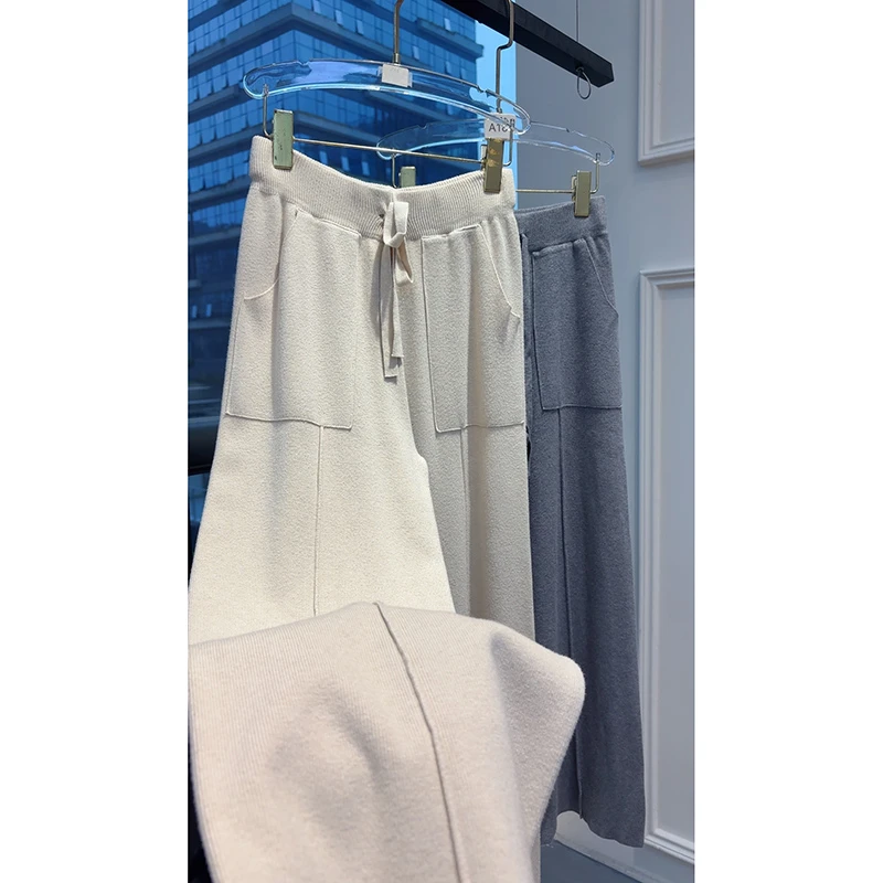 【孤品绑带口袋休闲裤】显瘦直筒百搭时尚休闲裤