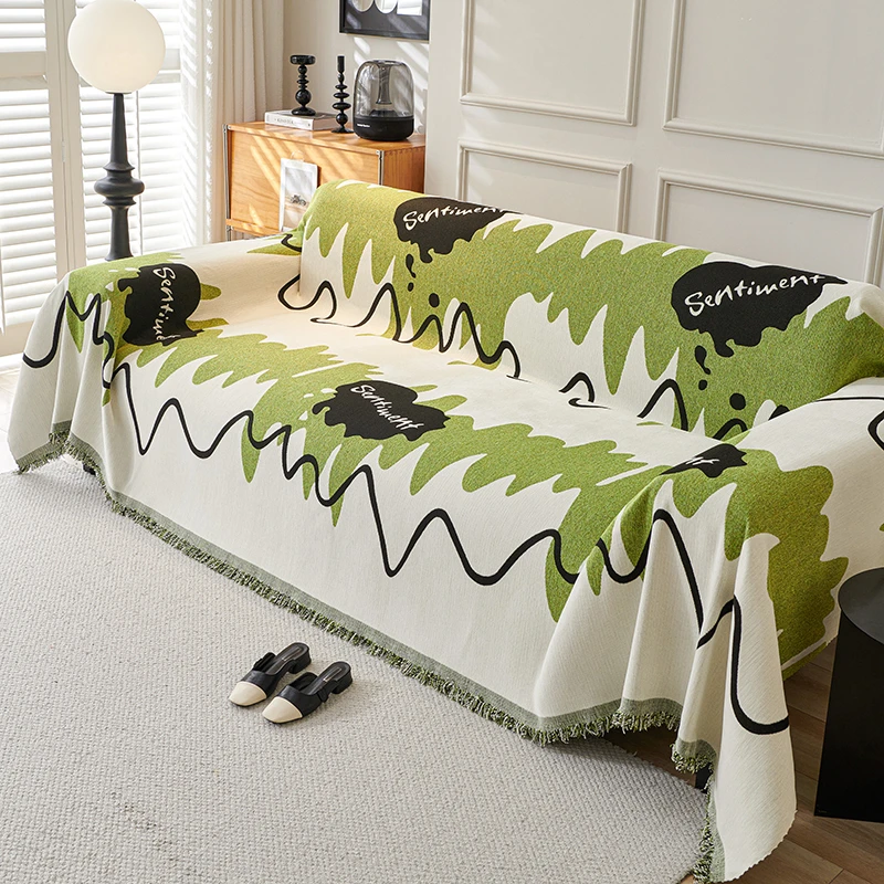 【漫游】新款加厚防猫抓万能通用型沙发巾一片式全盖雪尼尔