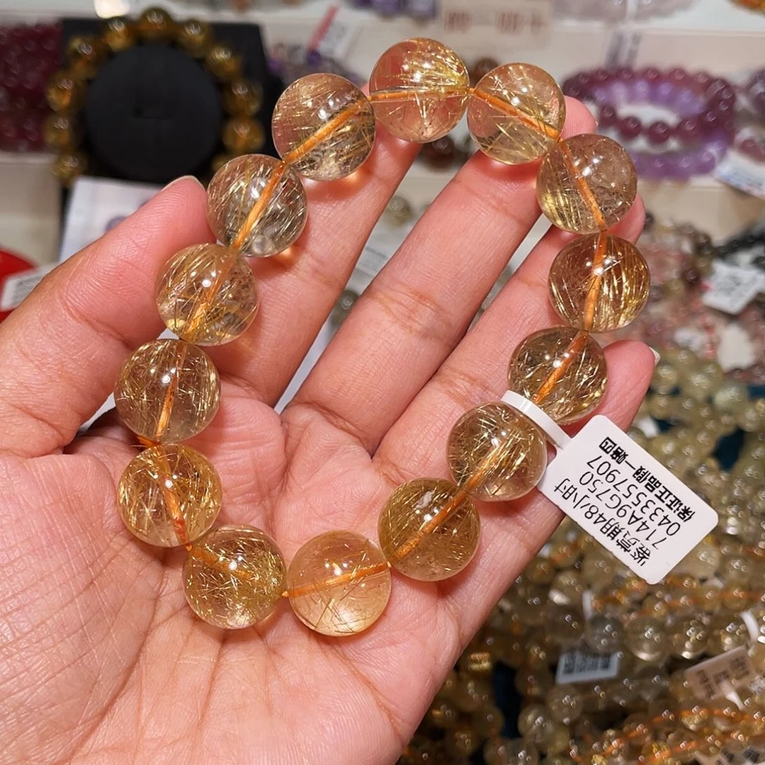 发晶手串未镶嵌已实名金发15m