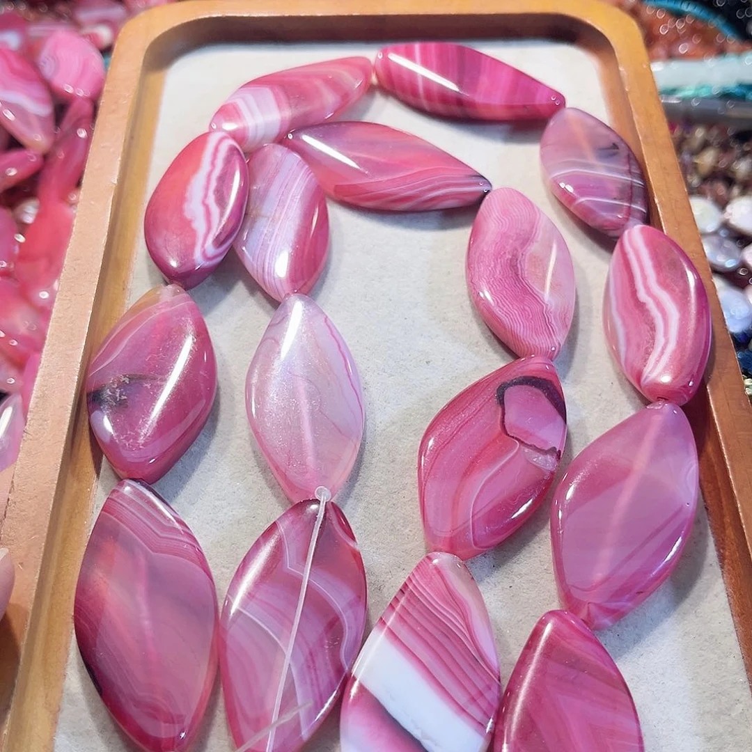 玛瑙/玉髓合金珠宝半成品马眼一条玛瑙