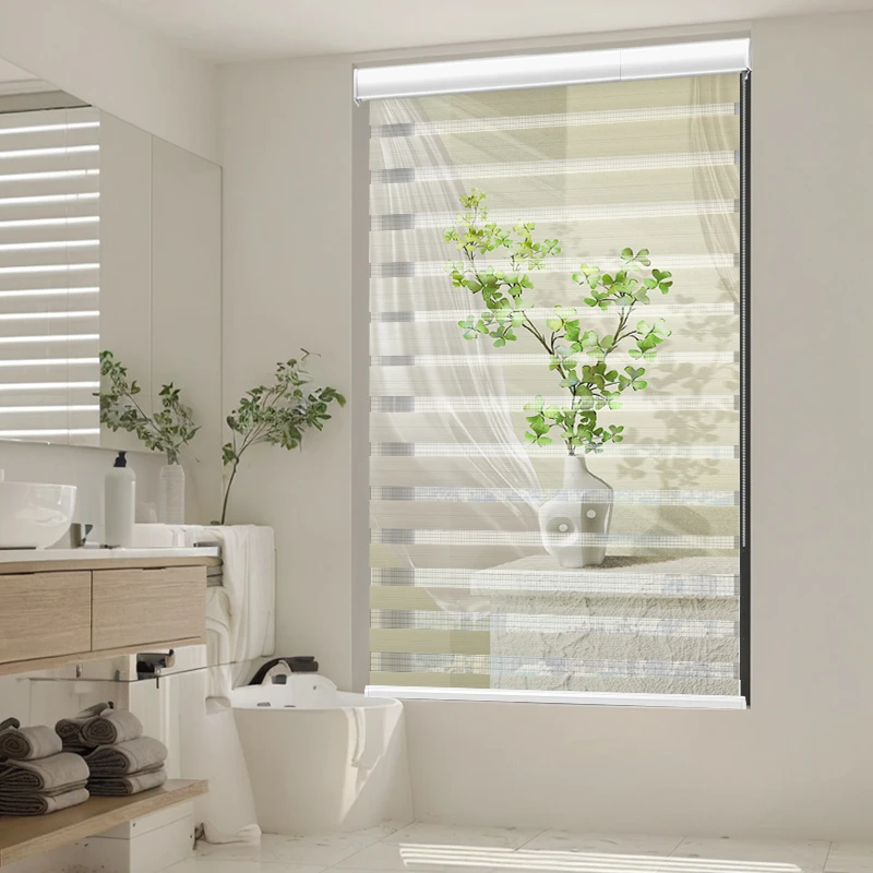 2025柔纱帘免打孔遮挡帘浴室客厅卧室定制洗手间简约书房不伤墙