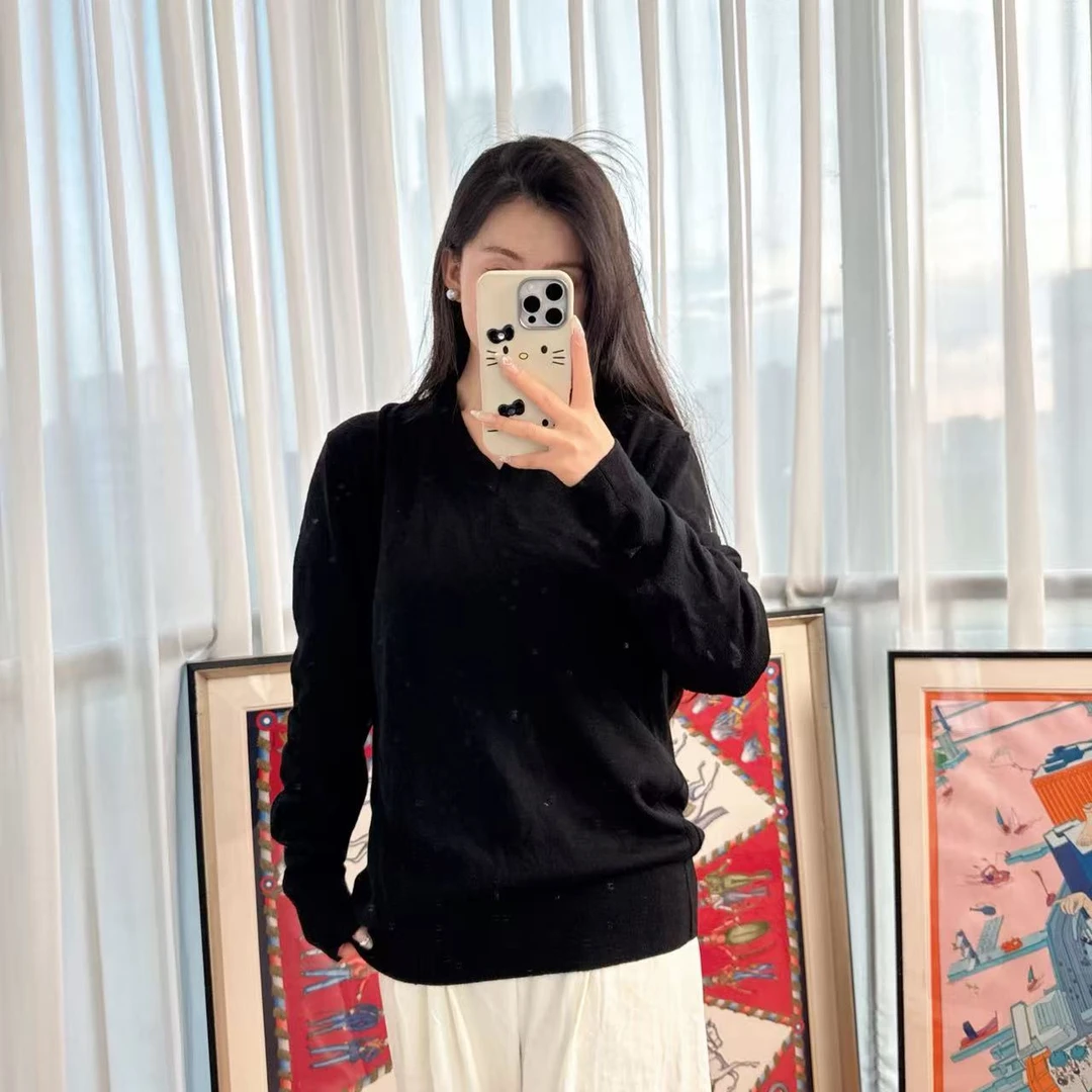 95新 BURBERRY/博柏利 麦殿/棉长袖l码黑色/250611TYSBD01