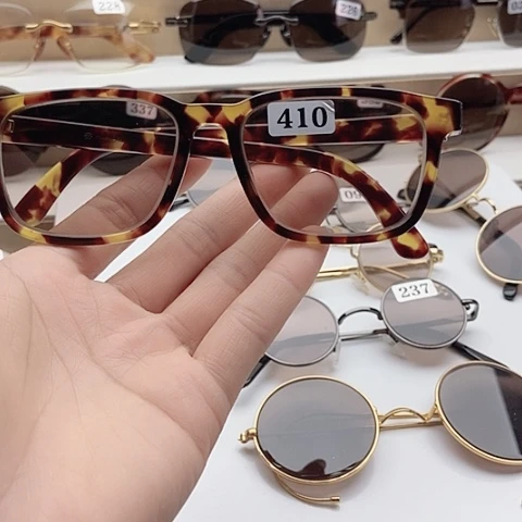 一体款天然水晶石镜