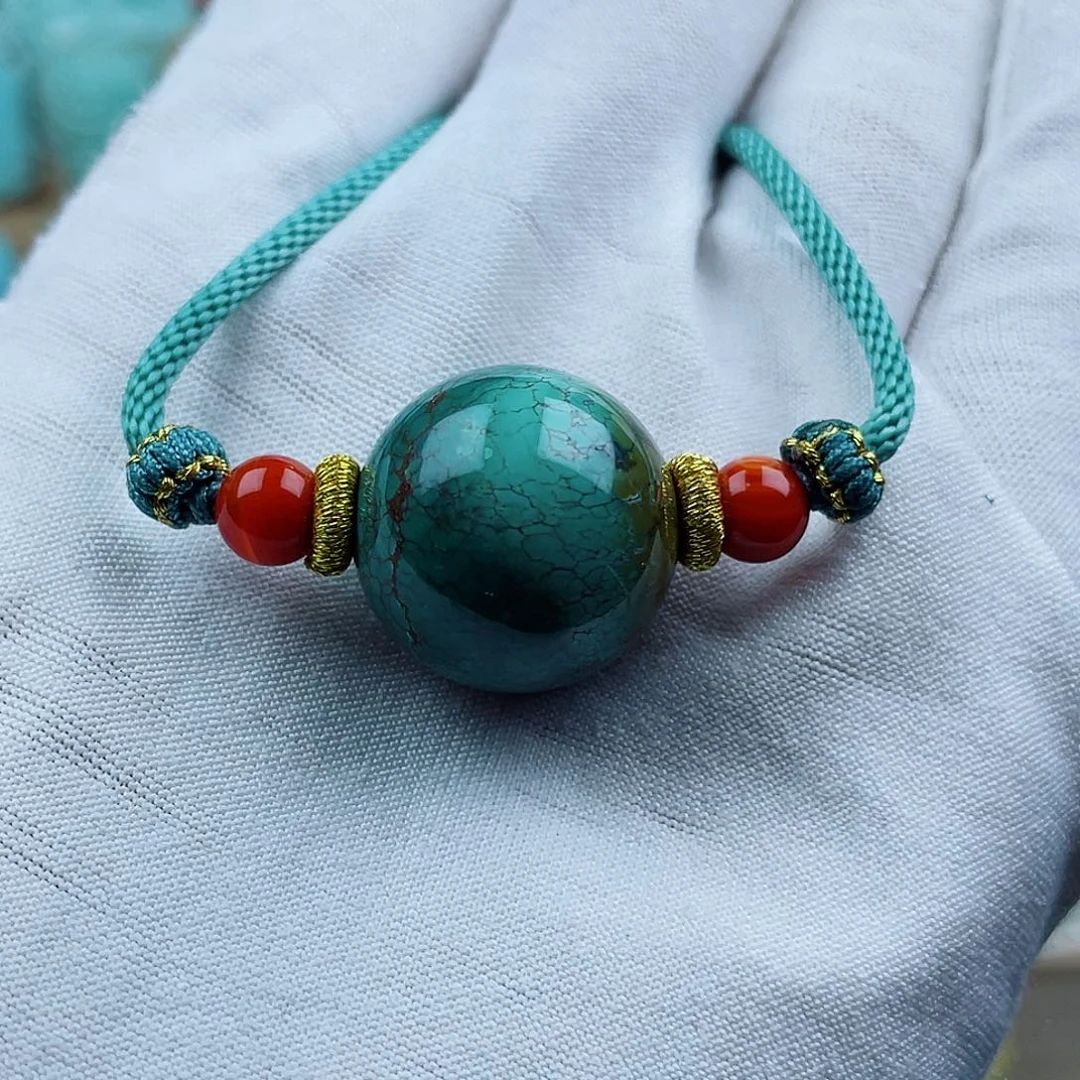 未镶嵌绿松石珠宝奇石19mm