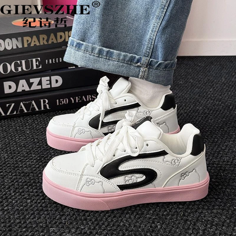 纪诗哲板鞋女ins潮2025新款夏季透气轻便百搭小众拼色德训鞋女