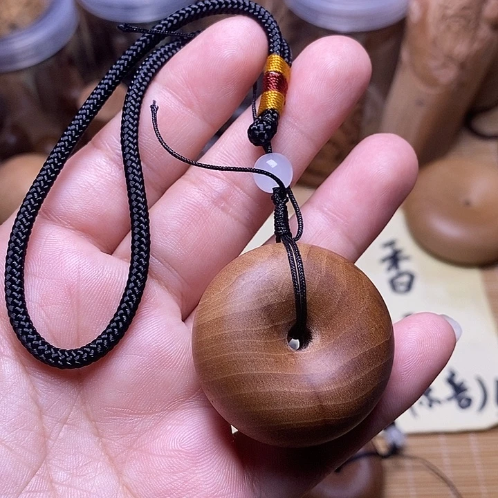 檀香木檀香大平安扣微瑕