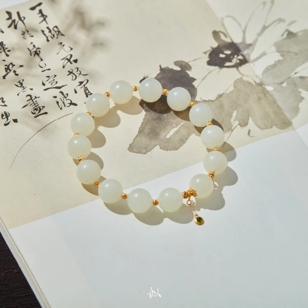 L【云芷】·似梓珠宝·18K白玉手串 XYGD092068-C