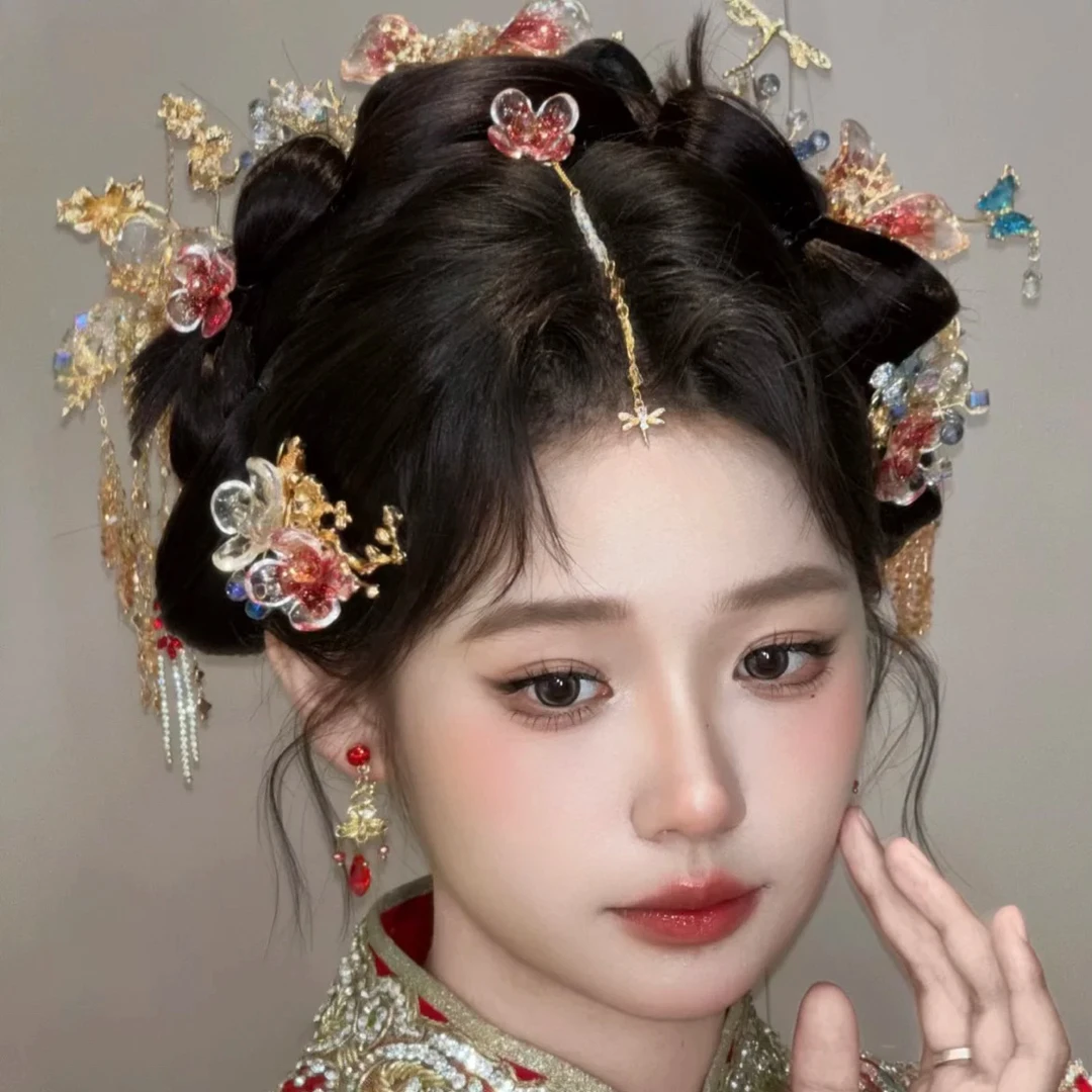 z8429简约简单大气新中式流苏新娘头饰婚礼凤冠霞步摇婚饰