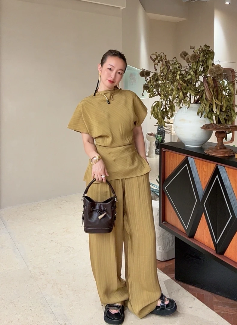 Samuel Gui YangWILLOW TOP秋香布艺扣袢上衣（NO退，支持换码换款）