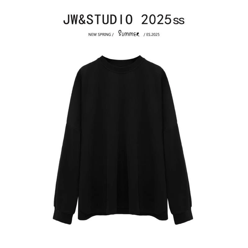 JW/静稳2025时尚宽松百搭休闲女款减龄长袖T恤5550307
