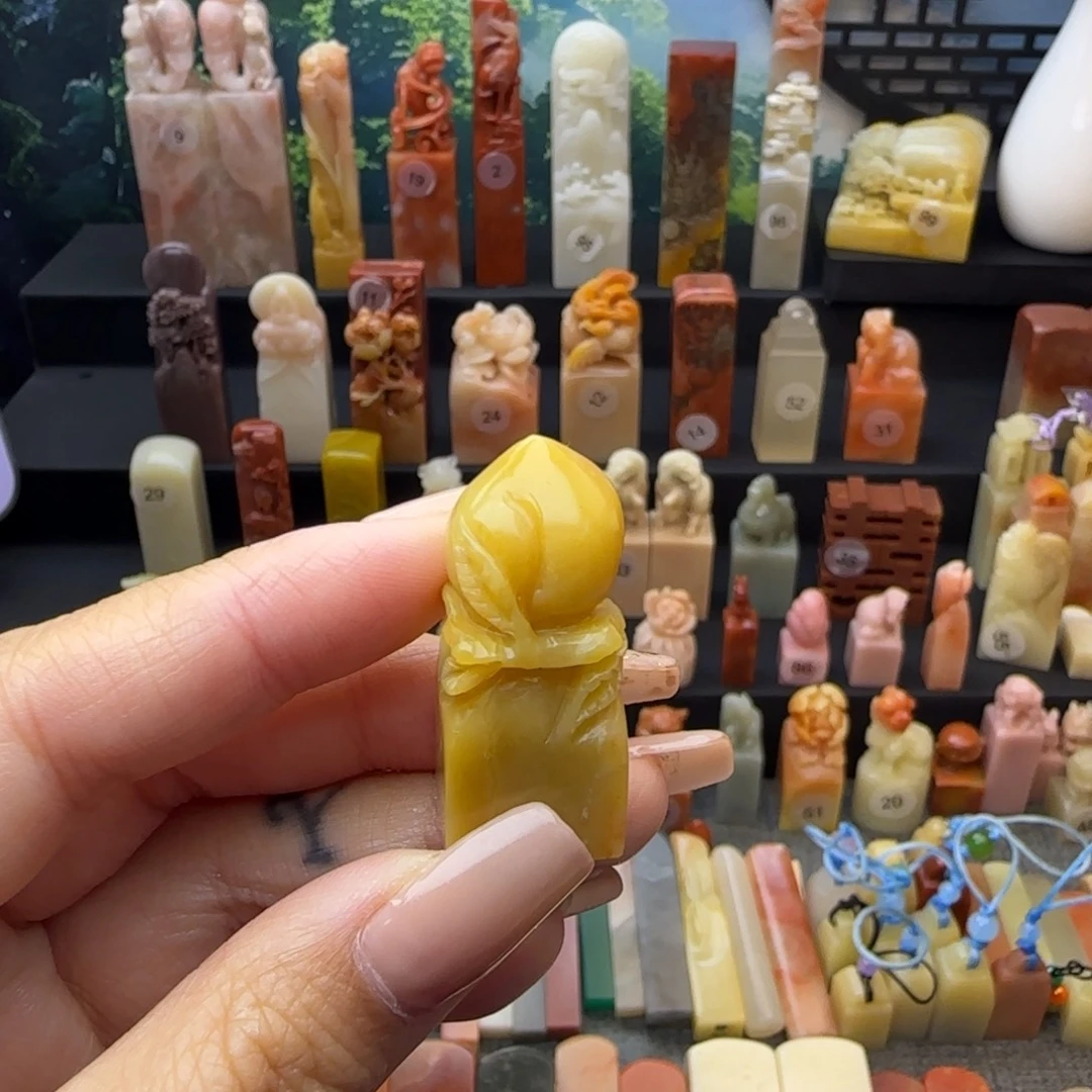 寿山石印石桃子印章