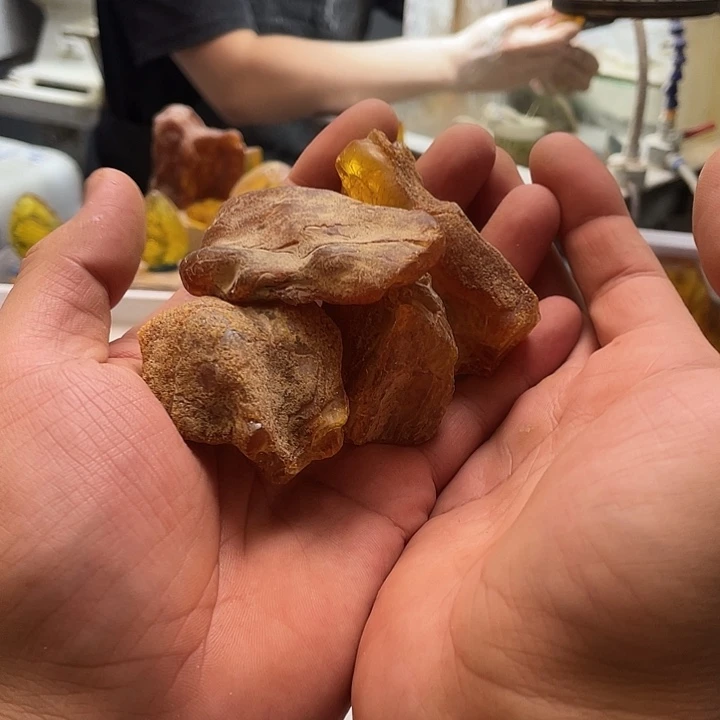 半***糖定制琥珀未镶嵌天然琥珀蜜蜡