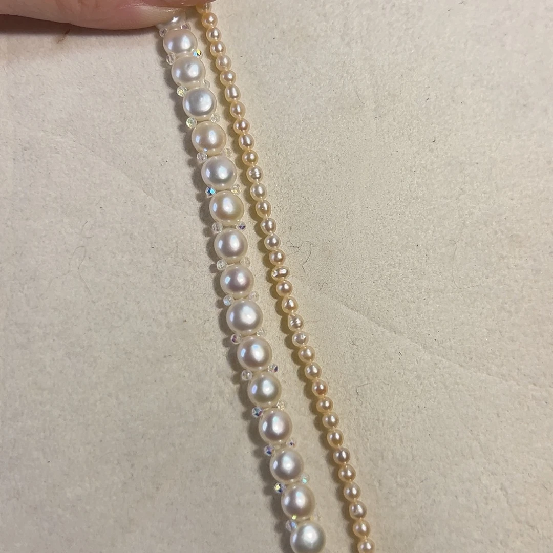 钛钢淡水珍珠天然淡水珍珠