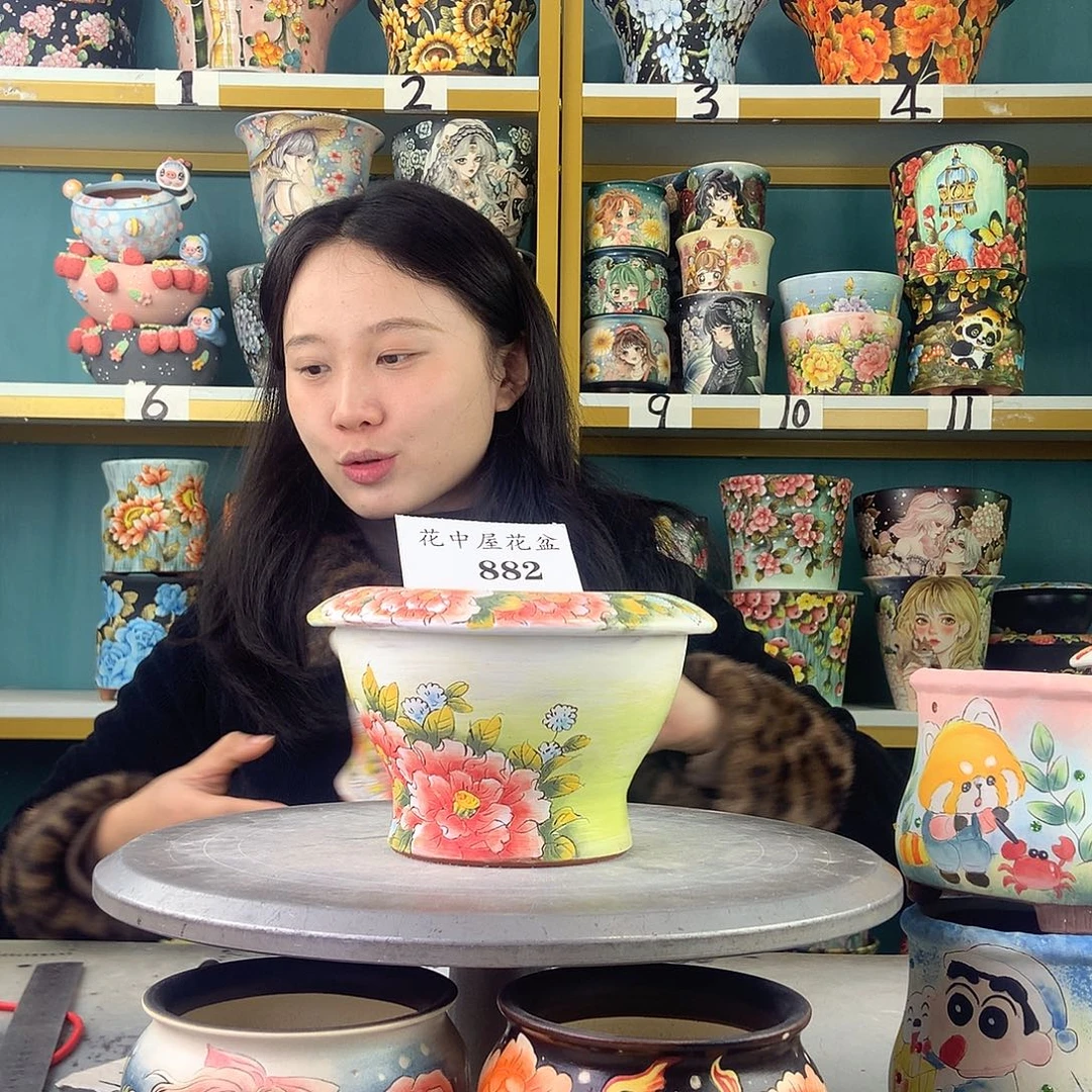 R****陶景德镇手工花盆882