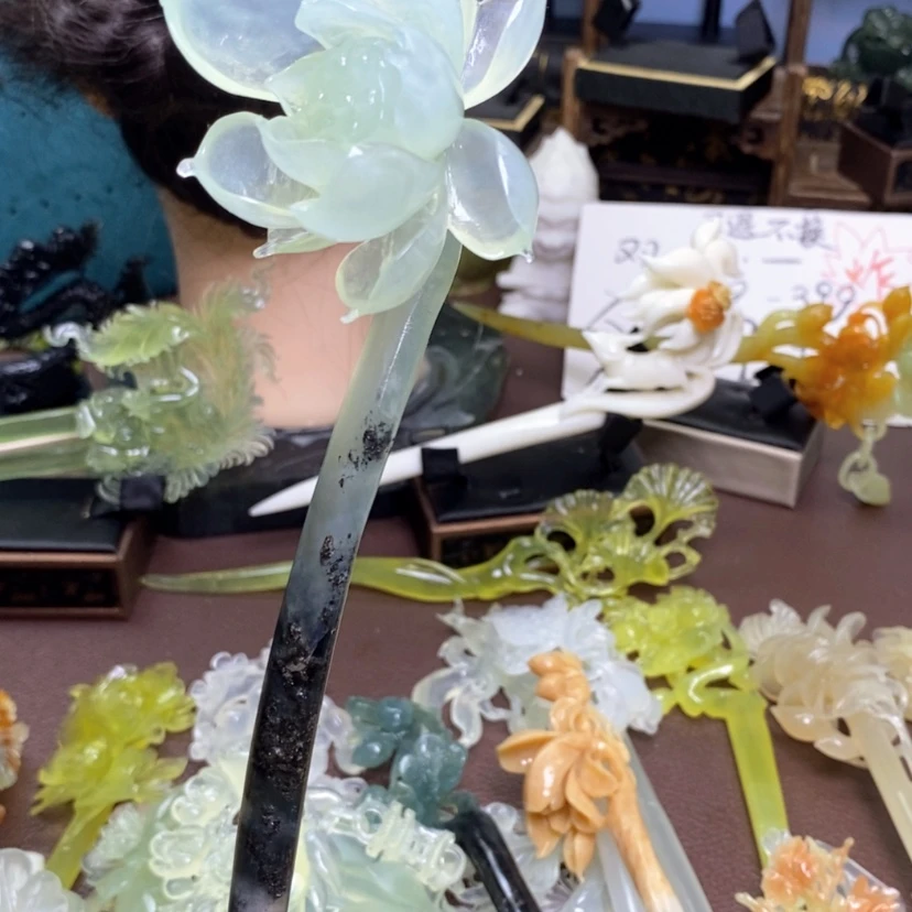 【闪购商品】未镶嵌蛇纹石玉发饰轻***洲