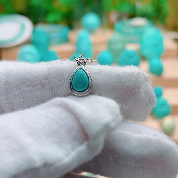 绿松石银S925镶嵌配饰