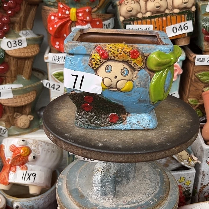 紫砂花盆粗陶材质多肉花盆