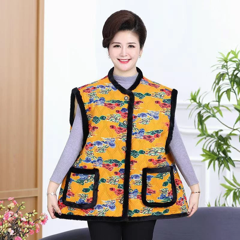 A173加绒棉马甲秋冬加肥加大码背心坎肩200斤【轻微飘色介意勿拍】