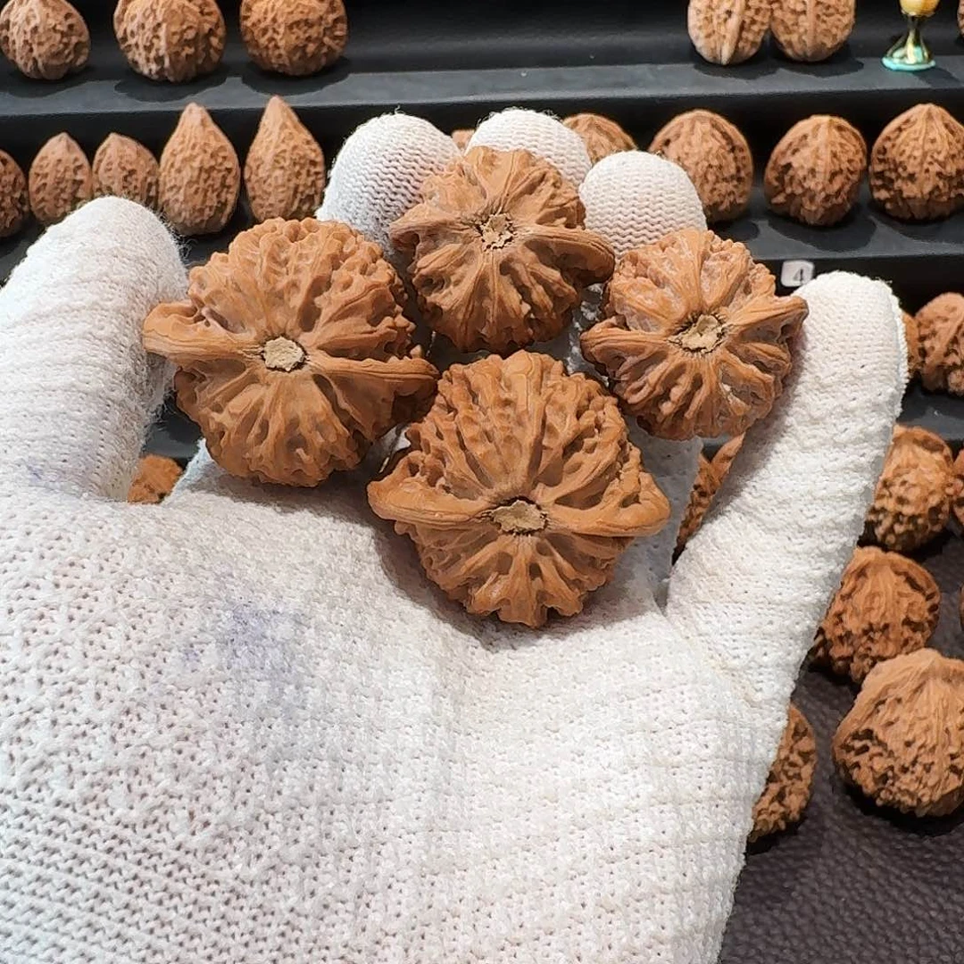 文玩核桃把件星*宫灯两对