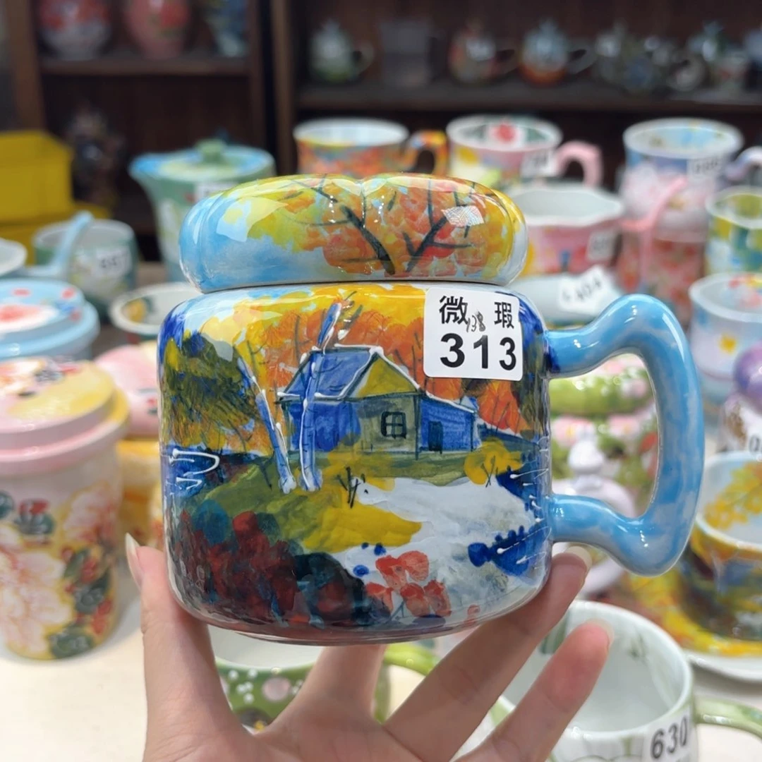 景德镇手绘高温釉下彩陶瓷茶具