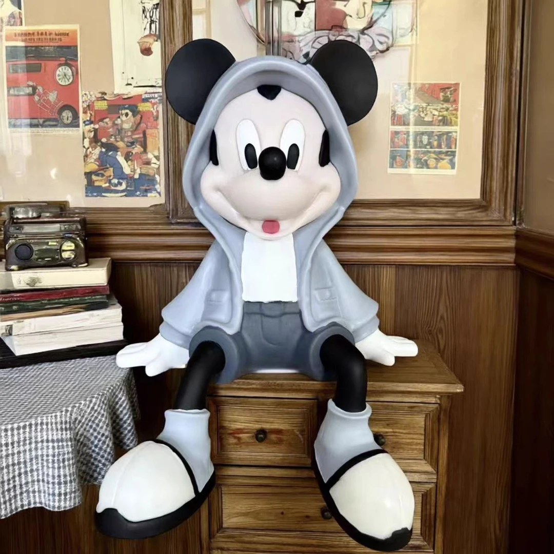 米奇酒柜摆件轻奢高档客厅电视柜装饰品米老鼠搪胶高级感玄关手办