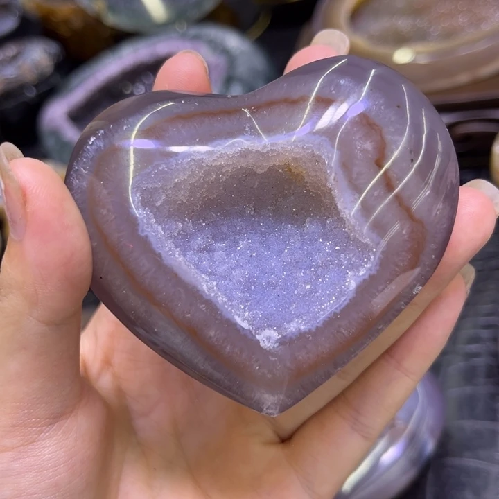 未镶嵌发饰水晶白晶爱心