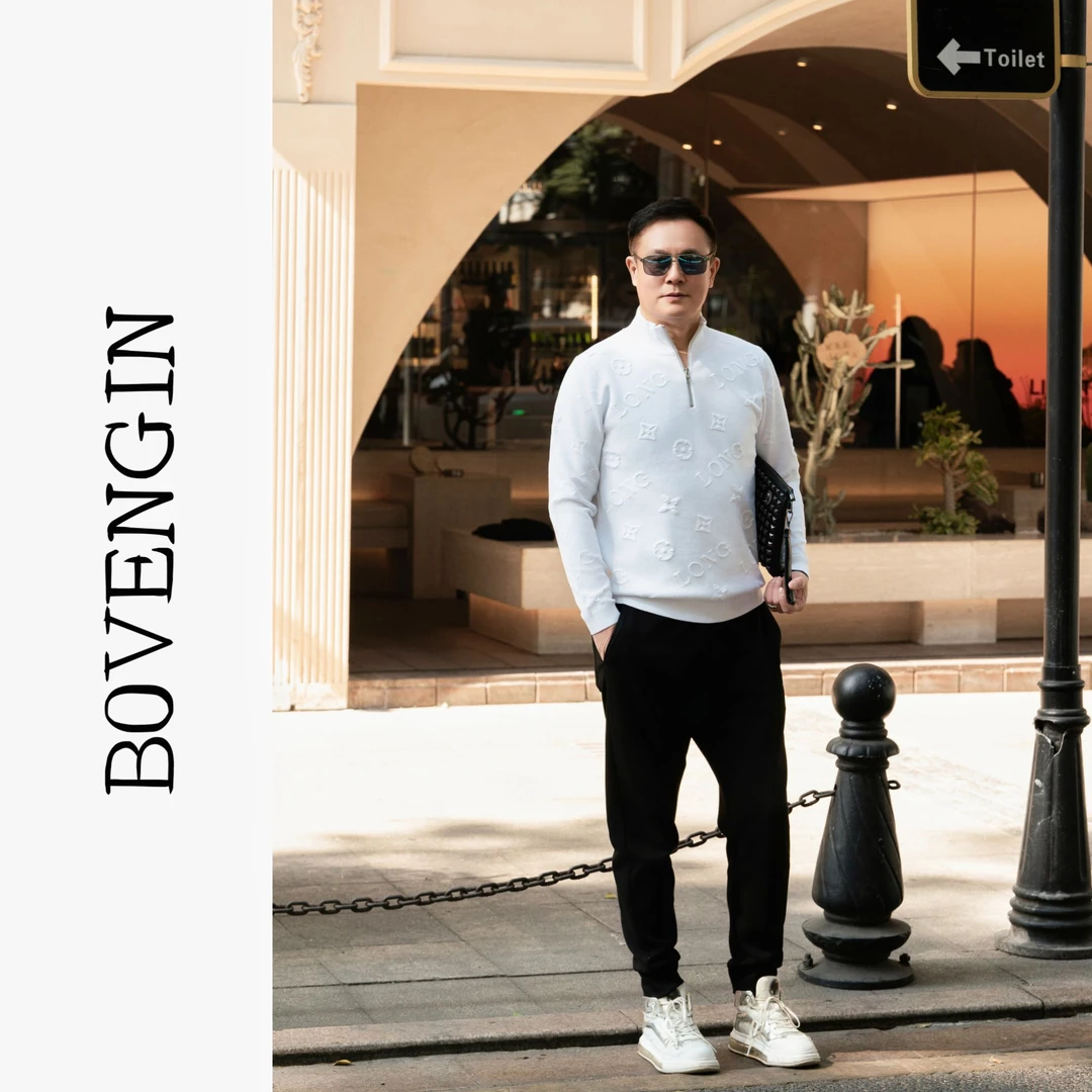 BOVENGIVEN/博文纪梵男士春季时尚长袖毛衫M92012加厚保暖轻奢