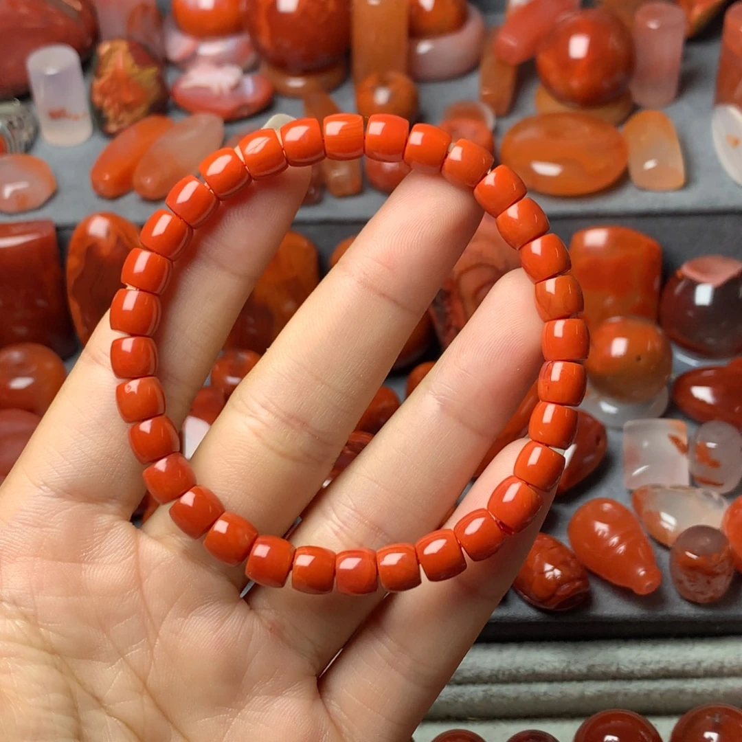 南红玛瑙未镶嵌配饰6.8mm