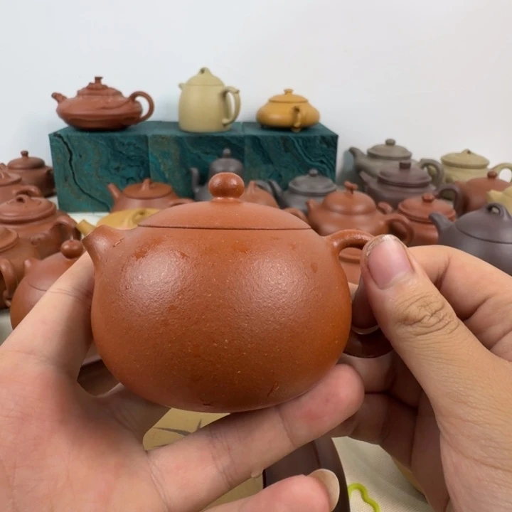 独***江茶壶紫砂30目95纯红降坡微瑕西施